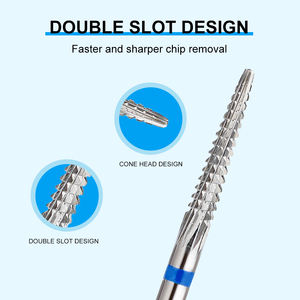 Yaqin professionale cono tungsteno punte per unghie Set due vie rotanti rimuovere acrilico gel duri in modo rapido e sicuro lima per unghie Logo Oem - Product Image 3