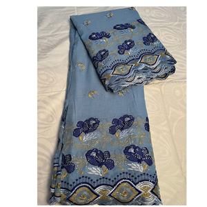 Prix d'Usine Tissu en <span class=keywords><strong>Dentelle</strong></span> Suisse Voile Africain Blanc avec Sequins et Lafaya Coton pour <span class=keywords><strong>Robe</strong></span> de Soirée Femme - Product Image 5