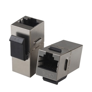 Maßgefertigter FTP RJ45 Inline-Koppler STP RJ45 Cat6 Kupfer Silber Wasserdichter Keystone-Anschluss LAN-Verbinder - Product Image 1