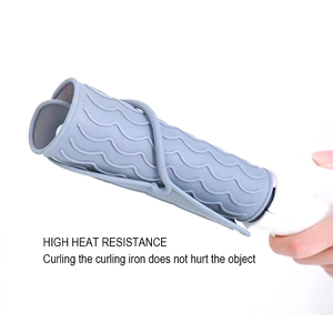 Pochette de rangement en silicone résistante à la chaleur pour outils de coiffure, vente en gros d'usine, nouveau fer à friser et lisseur, faible MOQ - Product Image 3