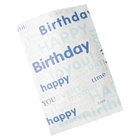 Ensemble de vaisselle jetable biodégradable pour gâteau d'anniversaire, comprenant fourchettes à quatre dents, assiettes, bougies et cuillères à dessert, bleu, avec emballage Alphabet