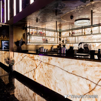 Comptoir en faux quartz, décoration de bar en onyx, panneau mural translucide, marbre artificiel en albâtre, grandes dalles, maison moderne