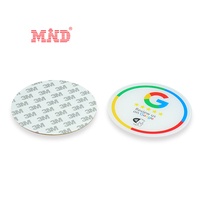 Tarjeta NFC con Adhesivo Personalizado, Acrílico, NTAG 213, para Reseñas en Redes Sociales, Placa NFC para Reseñas de Google