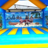 WINSUN Pirata Tema Inflable Casa de Rebote Castillo de Salto Inflable para Niños y Adultos
