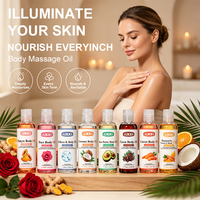 Huile de massage pour le visage et le corps à la noix de coco UUKKG 100ml, nourrit les peaux sèches, éclaircit et illumine, huile de massage OEM, vente en gros personnalisée, soin de la peau du corps