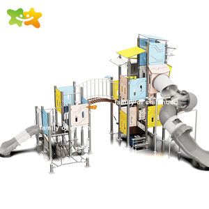 Serie geometrica HPL attrezzature da gioco all'aperto per bambini <span class=keywords><strong>parco</strong></span> giochi all'aperto scivolo - Product Image 4