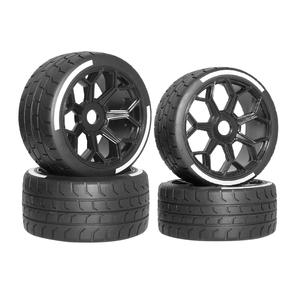 4 pezzi 1/7 auto da corsa per mozzi modificati mozzi ruota di assemblaggio con cingolato per auto RC - Product Image 1