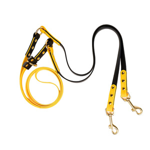 Özel Yüksek Kaliteli Ağır Hizmet Tipi PU Katı Lüks Moda Çift Taraflı Köpek Tasması Bağlayıcısı İki Köpek Yürütmek İçin Dolaşma Yok - Product Image 4
