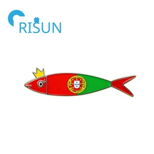 เข็มกลัดเคลือบปลาซาร์ดีนทำจากโลหะสังกะสีเคลือบรูปปลาซาร์ดีน - Product Image 3