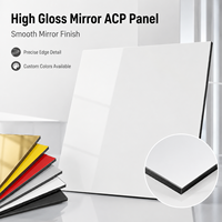 Panneau composite en aluminium miroir, couleur personnalisée, 4 mm, pour revêtement mural décoratif
