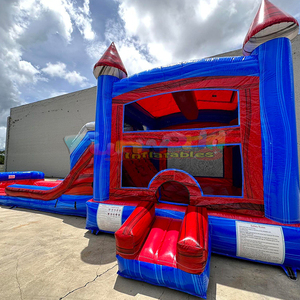 <span class=keywords><strong>Castillo</strong></span> Inflable Comercial para Adultos con Tobogán, Equipo para Fiestas, Combo de Brincolín Inflable para Exteriores - Product Image 2