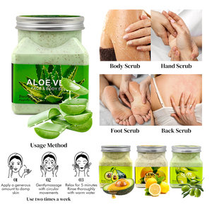 <span class=keywords><strong>Exfoliante</strong></span> corporal orgánico <span class=keywords><strong>de</strong></span> 350g, <span class=keywords><strong>exfoliante</strong></span> corporal natural con extracto <span class=keywords><strong>de</strong></span> aloe vera - Product Image 2