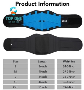 Top One Custom Transpirable Ajustable Sudor Cintura Trimmer Cinturón Soporte para la espalda Banda adelgazante Entrenador de cintura - Product Image 4