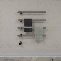 Sèche-serviettes électrique mural de luxe en alliage d'aluminium 110V, gain de place, pour salle de bain