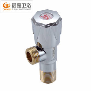 Válvula angular Chenlu con acabado cromado, cuerpo de latón, rosca macho de 4 puntos de diámetro interior para calentador de agua - Product Image 3