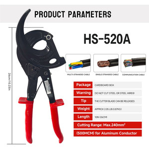 Kìm cắt dây đồng nhôm đa năng, dụng cụ cắt tay, dụng cụ cắt dây cáp bằng tay, loại nặng, dùng cho dây đồng - Product Image 4