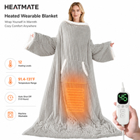 Manta Térmica Eléctrica Lavable de Sherpa y Franela, Calentamiento Rápido, para Hogar, Oficina, Camping, Proveedor Personalizado