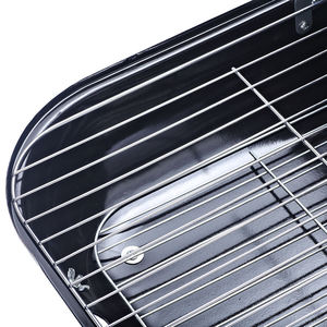 Griglia BBQ da Giardino Quadrata Stile Europeo 18'' <span class=keywords><strong>in</strong></span> Acciaio con Tavolo Laterale Pieghevole e Ruote per Hamburger - Product Image 4