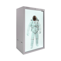 Écran holographique 3D interactif de 86 pouces, écran tactile PCAP transparent, boîte d'affichage LCD transparente, vitrine numérique