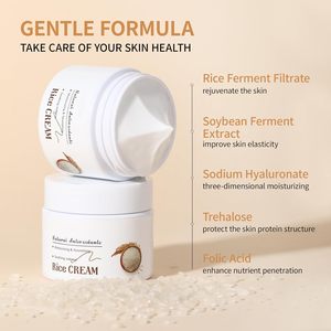 Crema de Noche de Marca Blanca Superior para Manchas Oscuras y Pecas, Crema <span class=keywords><strong>Facial</strong></span> de Arroz OEM Iluminadora y Blanqueadora, Hidratación <span class=keywords><strong>Facial</strong></span> - Product Image 4
