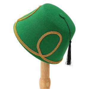 Sombrero Fez con Borlas y Flecos, Estilo Turco Marroquí, Personalizable con Logotipo, para Disfraces, Halloween, Navidad y Fiestas - Product Image 3