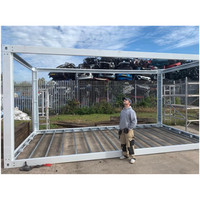Cabine modulaire préfabriquée préfabriquée en kit de 6 m * 3 m, 20 pieds, à structure plate, petite maison de grand-mère, maisons, cadres de conteneurs
