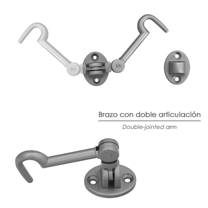Loquets de porte multi-usages renforcés avec vis 100 mm en laiton nickelé mat - Product Image 4