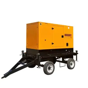 Easy to move 30kva trailer diesel generator 30kva mobile generator four wheels with Perkins 1103A-33G generator