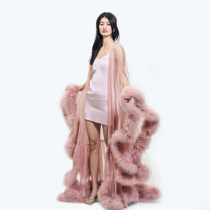 Áo choàng cưới cô dâu kiểu dáng sang trọng, cao cấp, màu hồng, họa tiết cáo chín đuôi, xuất xứ Trung Quốc, bán trực tiếp từ nhà máy. - Product Image 5