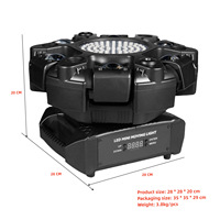 Barre laser LED professionnelle à 6 bras, tête mobile, RGBW, stroboscope, effet hybride 3 en 1, éclairage de scène DMX512 pour discothèque, DJ, soirée