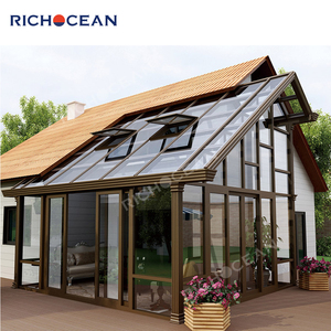 Véranda moderne préfabriquée en aluminium isolé RICHOCEAN avec portes coulissantes pour extension de jardin ou de cour - Product Image 5