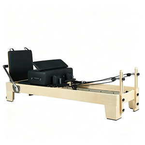 <span class=keywords><strong>Cama</strong></span> Reformer de Pilates para Entrenamiento en Casa y Estudio, de Madera de Roble y Arce Blanco, para Uso Comercial y en Estudio - Product Image 5