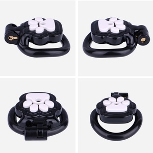 <b>Cat</b> Claw Resin Chastity Cage with Elastic Belt Lightweight Cock Cage with 4 Size <b>Rings</b> and Invisible Lock for Man Penis Exercise - Product Image 3