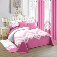 Ensemble de literie rayé 12 pièces, similaire au coton, avec rideaux assortis, pour lit King Size, prêt à être expédié en 2026, pour chambres à coucher
