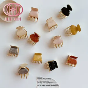 2024 Newest Metal Hair Claws Mini Hair Clips For Women Elegant Small Size Hairgrips Fringe Clips Wholesale