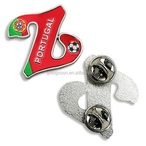 Broche en métal personnalisée du Portugal, souvenirs, impression en feuille, drapeau du Portugal, badge de voyage - Product Image 6