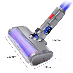 E.LUO Convient pour les aspirateurs Dysons <span class=keywords><strong>V7</strong></span> V8 V10 V11 <span class=keywords><strong>Brosse</strong></span> à pièces Tête de nettoyage domestique <span class=keywords><strong>Tapis</strong></span> Sol Rouleau souple <span class=keywords><strong>Brosse</strong></span> à plancher - Product Image 1