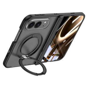 เคสโทรศัพท์แม่เหล็กแบบด้านหรูหราสำหรับ iPhone Duo พร้อม 360 °   ขาตั้งแบบวงแหวน ฟิล์มกันรอยหน้าจอ ป้องกันแรงกระแทก ฝาครอบแข็ง - Product Image 6