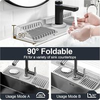 Tapis de vidange de robinet pliable en silicone de qualité alimentaire LEDUN : 2 options de poids pour l'optimisation de l'espace de cuisine