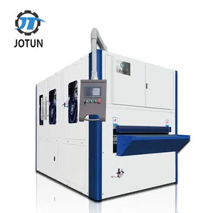 Jotun Automatische Dubbelzijdige Oppervlakte Schuurmachine Plaatwerk Ontbramen Machine Met Stofafscheider