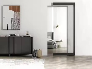 Puertas <span class=keywords><strong>de</strong></span> granero <span class=keywords><strong>de</strong></span> doble acristalamiento modernas <span class=keywords><strong>Vidrio</strong></span> deslizante <span class=keywords><strong>de</strong></span> aluminio interior con marco Delgado Superficie acabada Apertura manual - Product Image 5