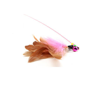 Teint <span class=keywords><strong>Pas</strong></span> <span class=keywords><strong>Cher</strong></span> Rétractable Plumes De Poulet Queue Bâton Fée Pet Jouet Interactif Intérieur Teaser Baguette Fourrure Plume Jouet - Product Image 3