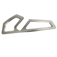 Support de couvercle de distribution double en aluminium usiné CNC sur mesure, finition argentée, avec brochage en acier inoxydable, prix usine