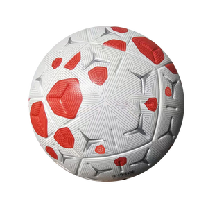 Pallone da Calcio Dikema Personalizzato in Pelle PU Rossa, Misure <span class=keywords><strong>4</strong></span> e <span class=keywords><strong>5</strong></span>, per Allenamento Interno/Esterno, Costruzione Termosaldata Durevole - Product Image 2