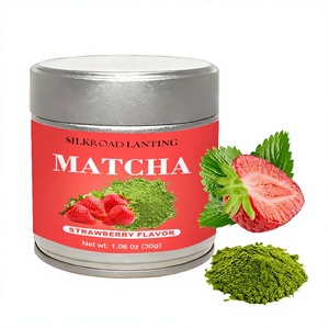 Matcha Green Tea 50g Metal Tin - Leak Proof Aluminum Foil Lid, Square Shape <b>Compact</b> Size, Travel Friendly, Natural Detox Drink - Product Image 1