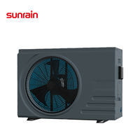 Pompa Panas Kolam Renang Sunrain R32 Full Inverter Kontrol EEV Presisi, Defrosting Gas Panas, Kontrol WiFi Pintar, OEM ODM
