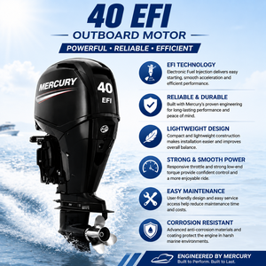 <span class=keywords><strong>Moteur</strong></span> hors-bord <span class=keywords><strong>Mercury</strong></span> <span class=keywords><strong>40</strong></span> EFI 40HP 30kW 5500~6000 tr/min 3 cylindres 4 temps à injection électronique de carburant pour <span class=keywords><strong>bateau</strong></span> de pêche - Product Image 3