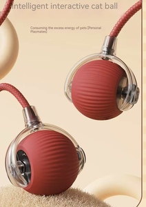 Juguete de Silicona Suave y Sostenible <span class=keywords><strong>para</strong></span> Gatitos, con Plumas Naturales, Resistente, <span class=keywords><strong>para</strong></span> Interiores, Juego de Pelotas de Persecución Instintiva - Product Image 5