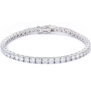 Hot Sale 4mm Hip Hop <b>925</b> <b>Sterling</b> <b>Silver</b> VVS Lab Grown Diamond Moissanite Tennis Chain <b>Bracelet</b> - Product Image 1