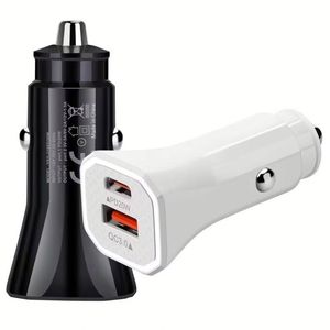 อะแดปเตอร์ชาร์จในรถยนต์แบบขายส่ง พอร์ตคู่ USB+PD 20w ชาร์จเร็วสำหรับโทรศัพท์มือถือ - Product Image 1